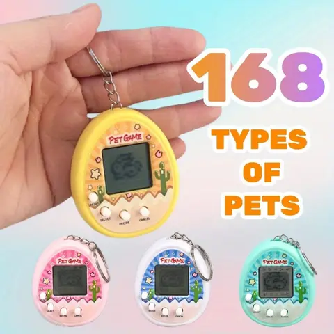 Juego electrónico de mascotas, llavero Virtual Tamagotchi Virtual, juguetes cibernéticos digitales para animales, máquina de juego nostálgica para niños