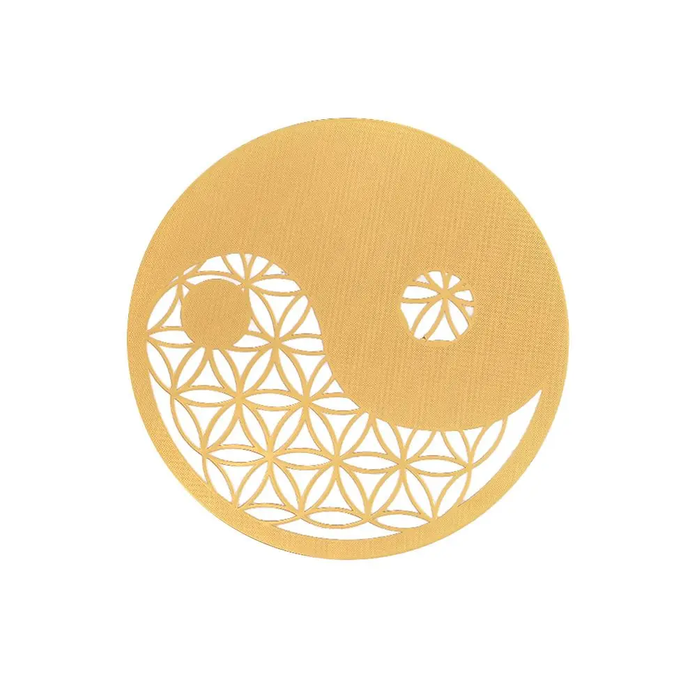 Making Material Flower Life Pattern Gold Color Sacred Geometric Sticker Energy Sticker for Making Mould Metal Copper Sticker