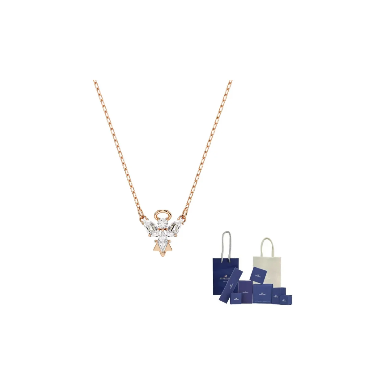 Swarovski Magic Synthetic Cubic Zirconia Necklaces Women's Rose Gold 5735417
