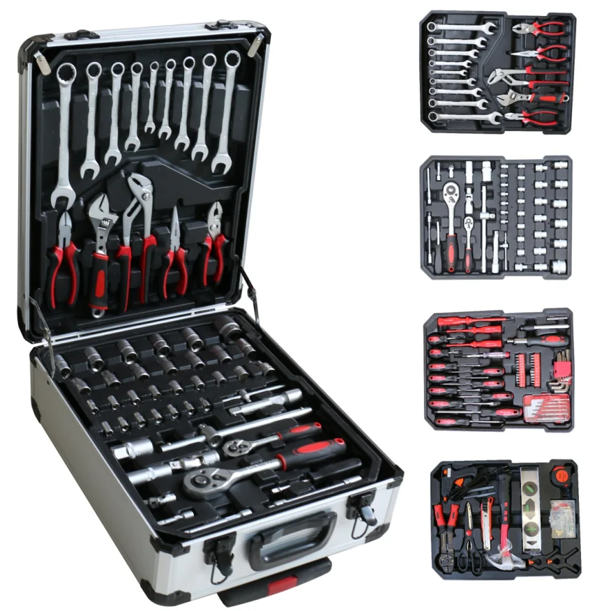 RTS GTYPRO Professional 187pcs Tools Set with Aluminum case socket wrench tool set of 187 pcs hand tools set