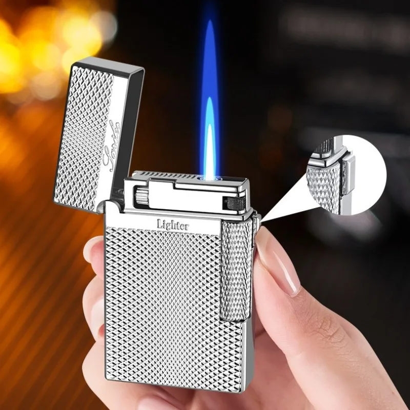 لهب مزدوج يندبروف البيوتان أخف المعادن الغاز أخف المحمولة الشاعل هدية رائعة للرجال والنساء اكسسوارات السجائر