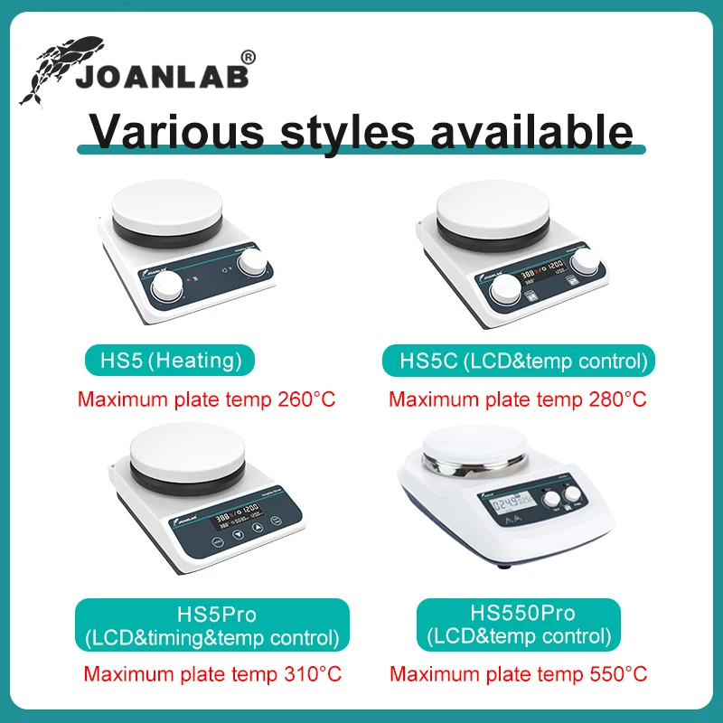 JOANLAB Heating Magnetic Stirrer Digital Display Thermostatic Magnetic Mixer Hot Plate Stirrer Laboratory 20L 110V~220V