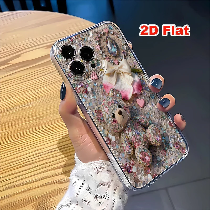 2D Flat Soft Silicone Phone Case For iPhone 17 Pro Max 16 18 Pro 13 11 15 14 Plus 12 17 16E 17Promax Shockproof Transparent Funda Cover