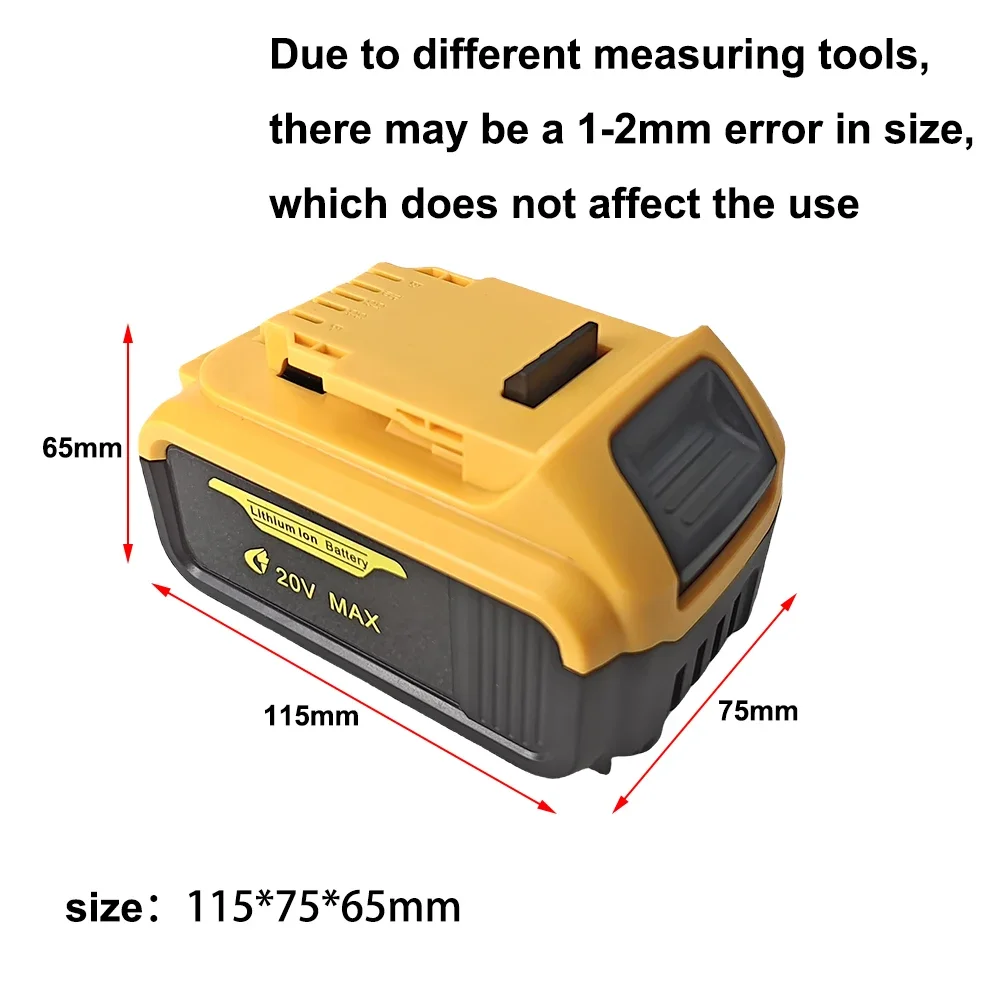 Аккумулятор DCB200 20 в 6000 мАч, совместимый с электроинструментами dewalt, перезаряжаемый Электрический инструмент, литиевые батареи 20 в 18 в