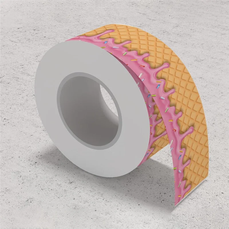 A98Z الآيس كريم ذاتية اللصق 65.6Ft لوحة الإعلانات الحدود لوحة الإعلانات ملصق زينة للفصول الدراسية السبورة سهلة Inst