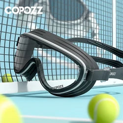 COPOZZ Duże oprawki dla dorosłych Okulary pływackie Profesjonalne sportowe okulary pływackie przeciwmgielne Wodoodporne okulary pływackie dla mężczyzn i kobiet