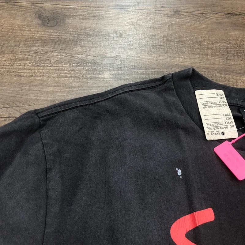 SAINT Of MICHAEL 1:1 Fashion American Style Streetwear Vintage Clothing Casual Tops Oversized Tee Loose Summer T Shirt Men