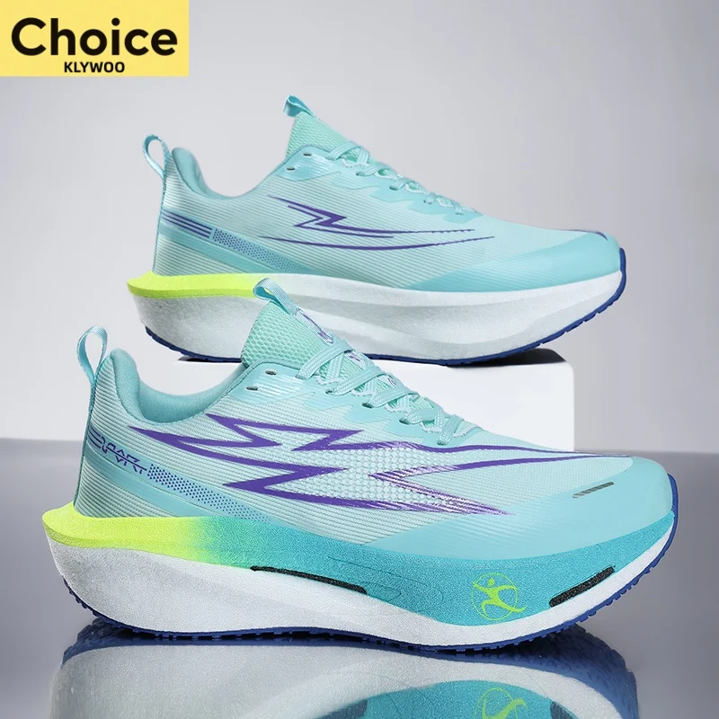 Men Running Shoes Carbon Board Air Cushion Marathon Sports Breathable Lightweight Womens Comfortable Athletic Casual Sneakers