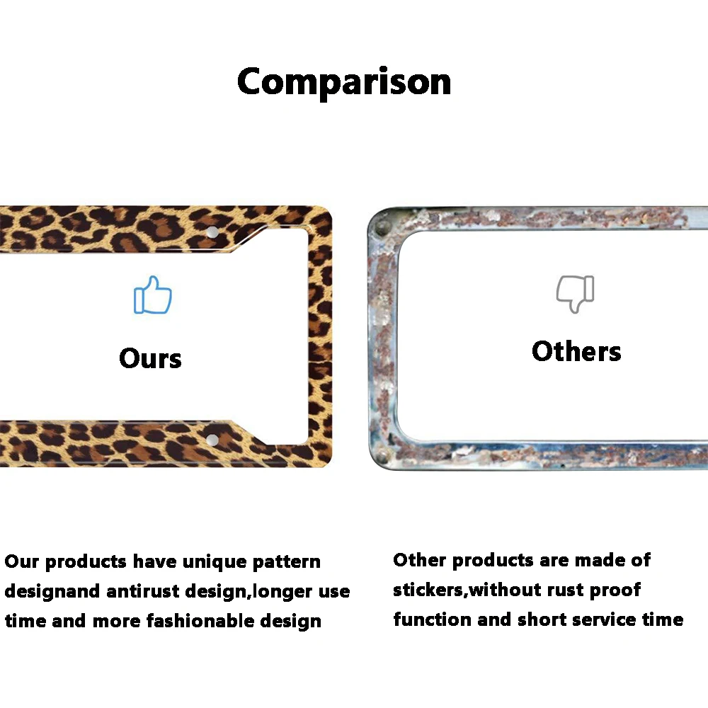 Leopard Cheetah Print License Plate Frame License Plate Frame