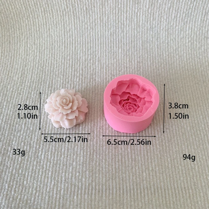 Small Carnation Flower Candle Silicone Mold DIY Handmade Flower Soap Gypsum Resin Cement Crafts Mold Wedding Decoration Supplies