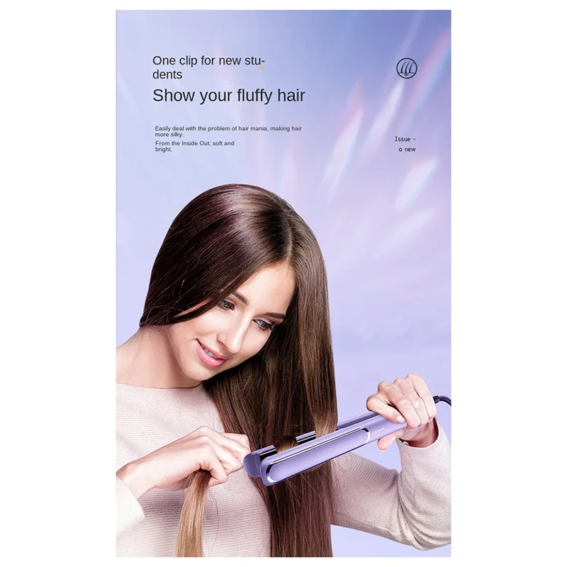 BAAO-Electric  Hair Straightener 5 Temps Mini Straightener Heating Comb Anti Scalding Styling Tool