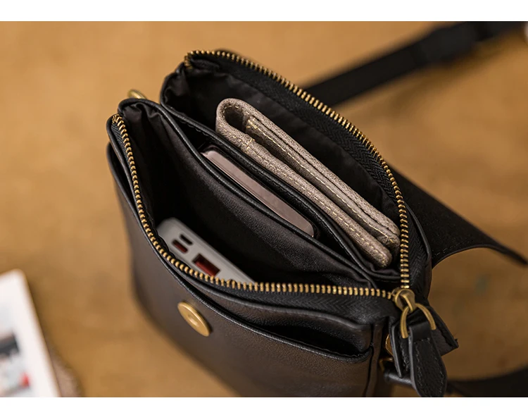 PNDME simple casual luxury genuine leather men's small phone bag outdoor daily party First layer cowhide shoulder crossbody bag