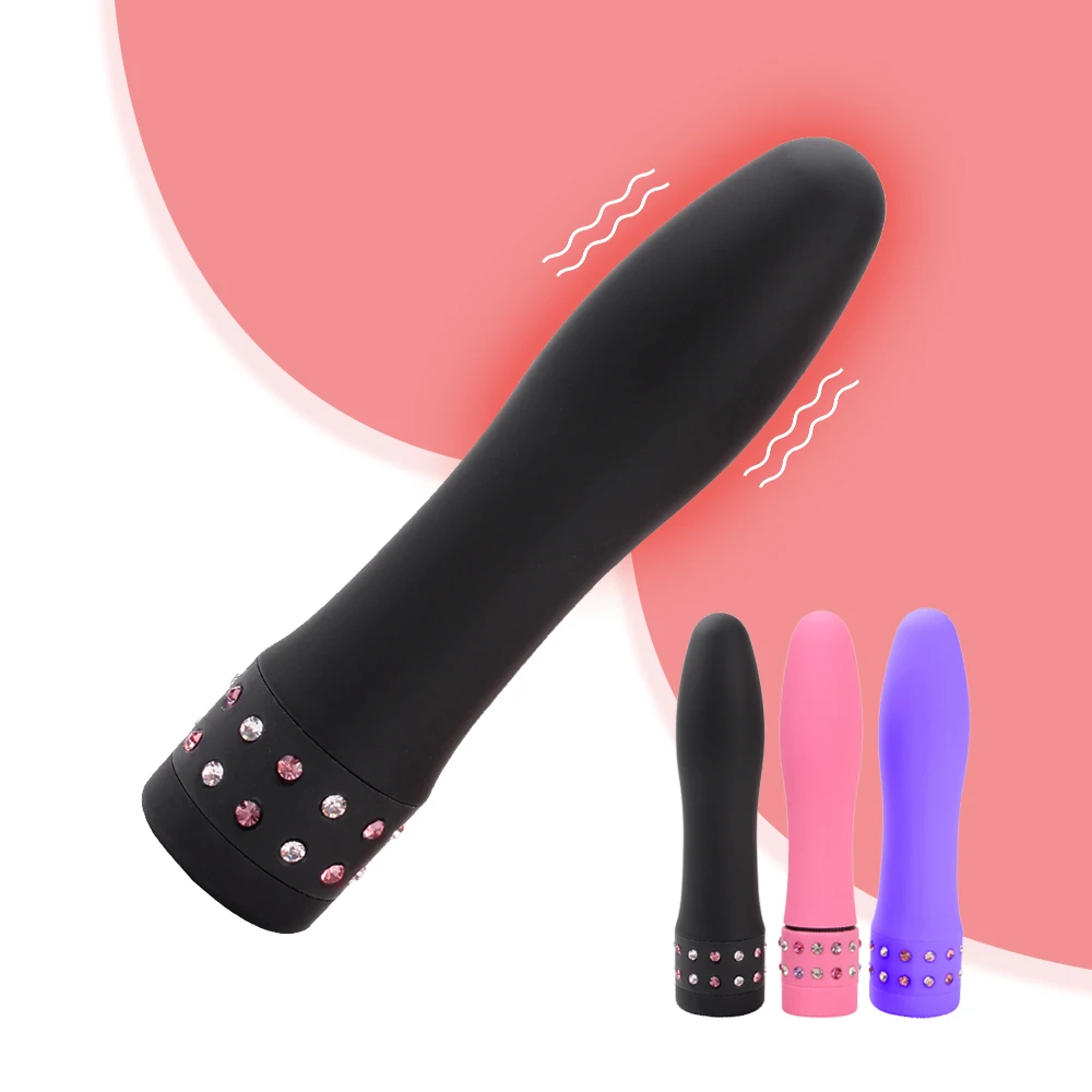 IKOKY Multispeed Diamond Bullet Vibrator Dildo G-Spot Massager Sex Toys for Woman Female Magic Vibrating AV Stick Adult Products