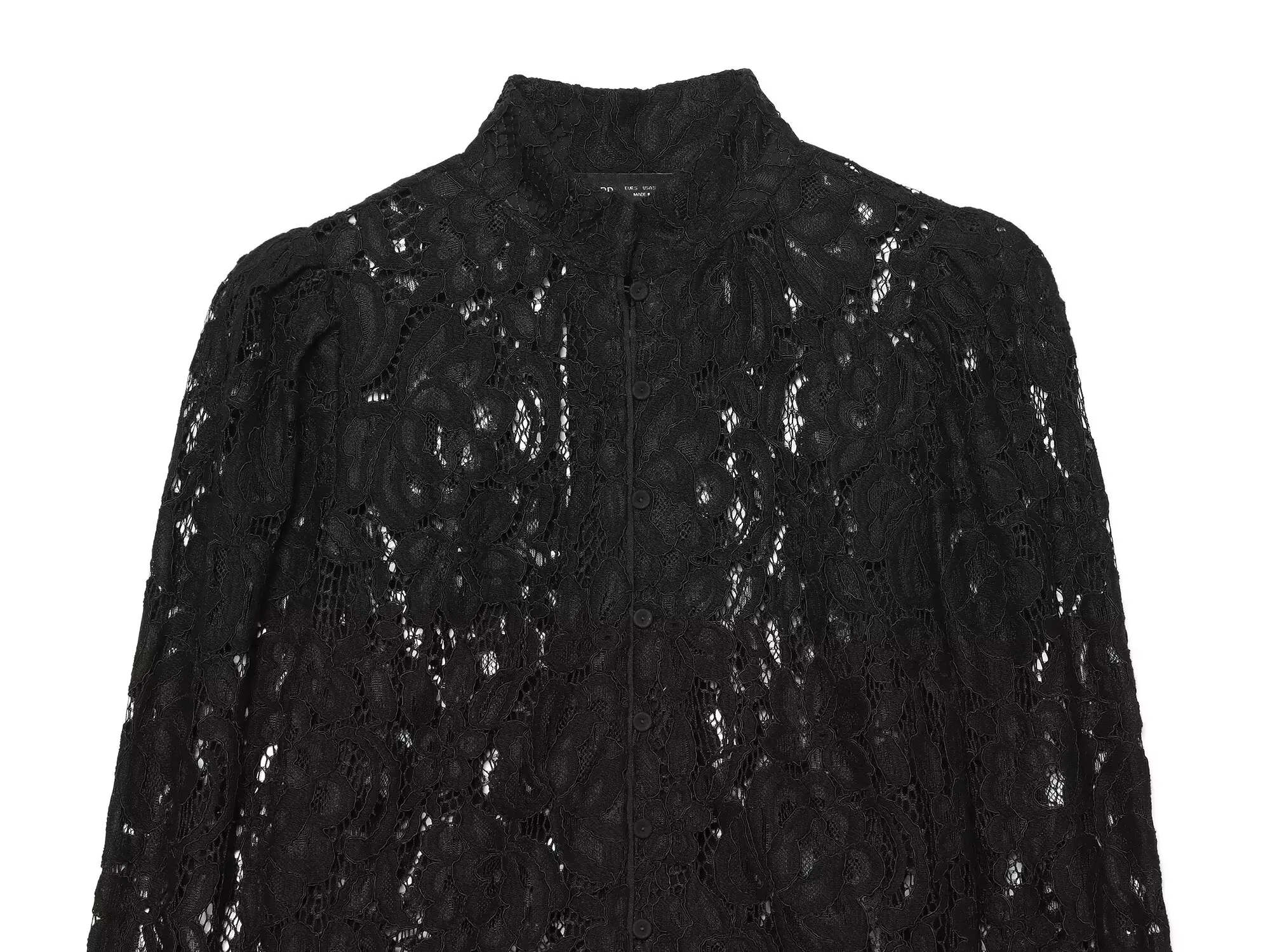 TFMLN Herbst Damen Spitzen-Puffärmel Kurze Jacke Sexy Ausgeschnittener Hochgeschnittener Schlanker Anzug Mantel Elegantes Romantisches Damen-Outfit – Detail 4