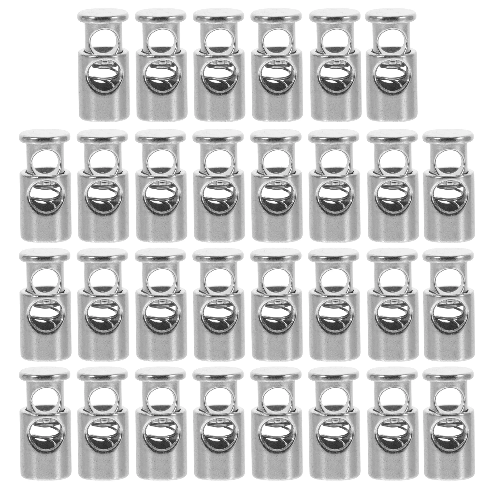 

30 pcs Cord Locks Spring Toggle Buckle Fasteners for Lanyard Clothing Backpack Sportswear Shoelace Tent Pants Coat