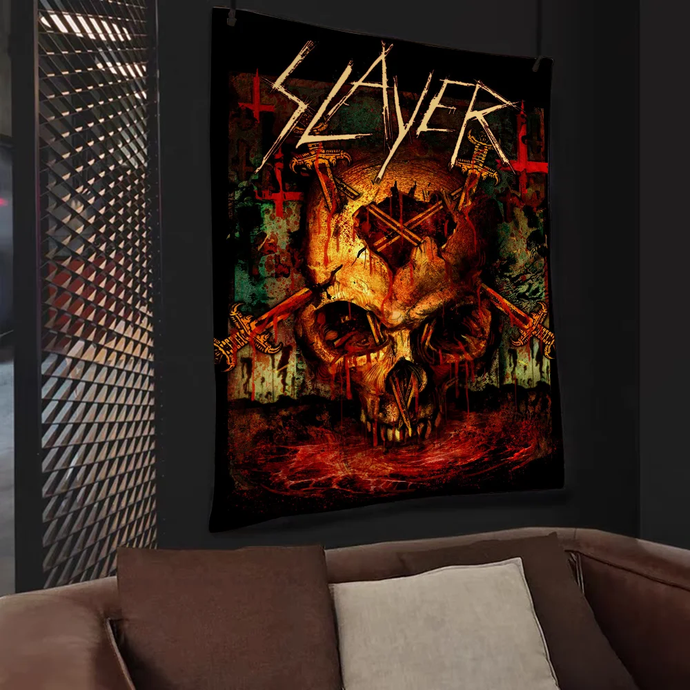 Heavy Metal Rock Band S-Slayer Album Tapestry Printing Cheap Hippie Wall Hanging Bohemian Wall Tapestries Mandala Art Home Decor