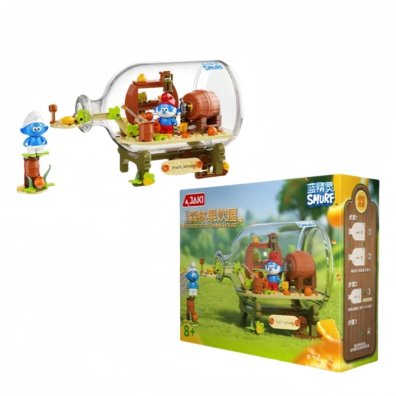 JAKI blocs de construction nouveau elfe bleu dérive bouteille série bâtiment assemblage jouet ornement Puzzle cadeau de construction pour enfants