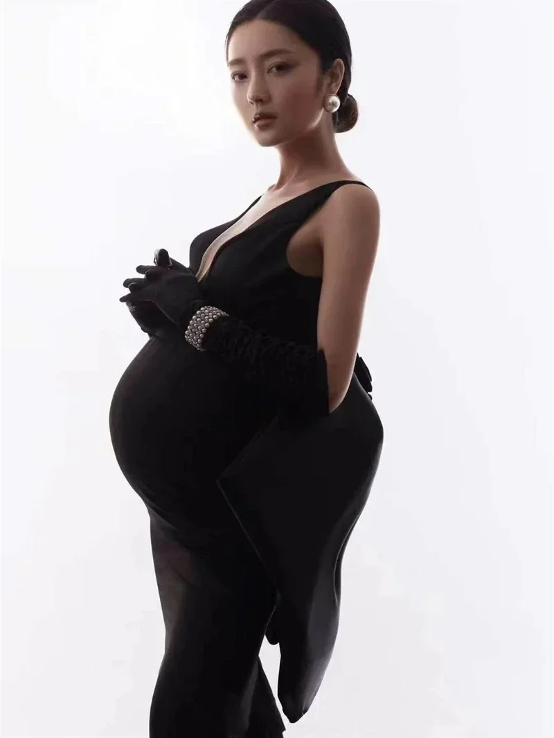 Vintage Maternity Dresses For Photo Shoot Pregnancy Dress Photography Props Maxi Gown Dresses For Pregnant Women Clothes 2023