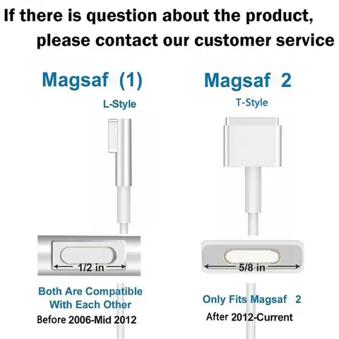 14.5V 3.1A  L 45W Charger For Macbook Air 11"13" A1244 A1374 A1304 A1369 A1370 For Mag* 1 Laptop Power Adapter Good Working