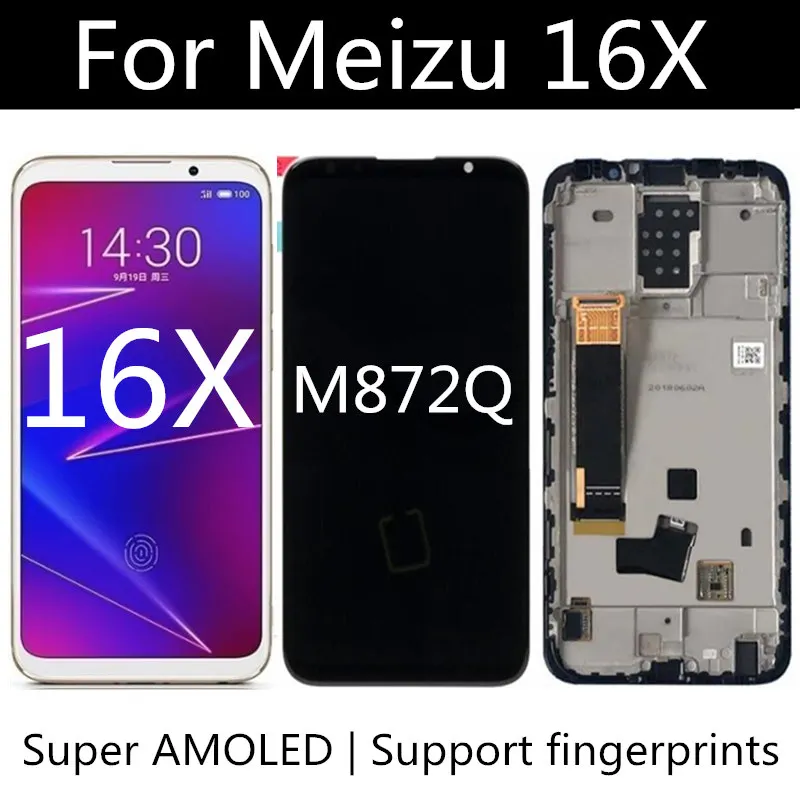 AMOLED FOR Meizu 16X M872Q M872H LCD Display Touch Screen Replacement Accessories For 16 X Meizu 16 (in India)  LCD