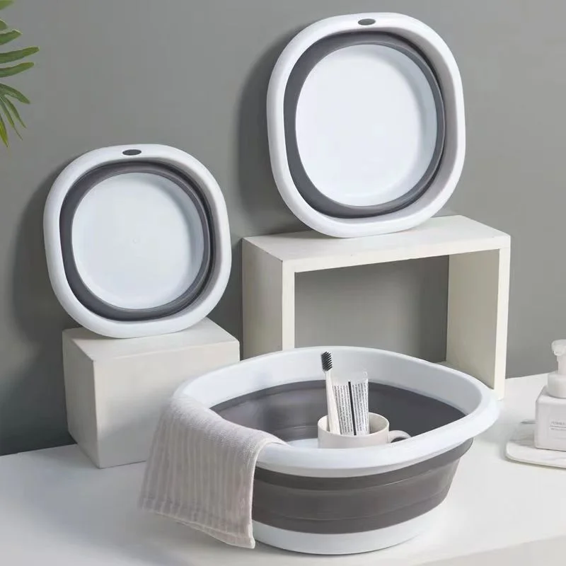 Lavabos plegables de plástico, lavabos portátiles, bañera de lavandería plegable, lavabo de baño para bebés y adultos, accesorios de baño y cocina, lavabo