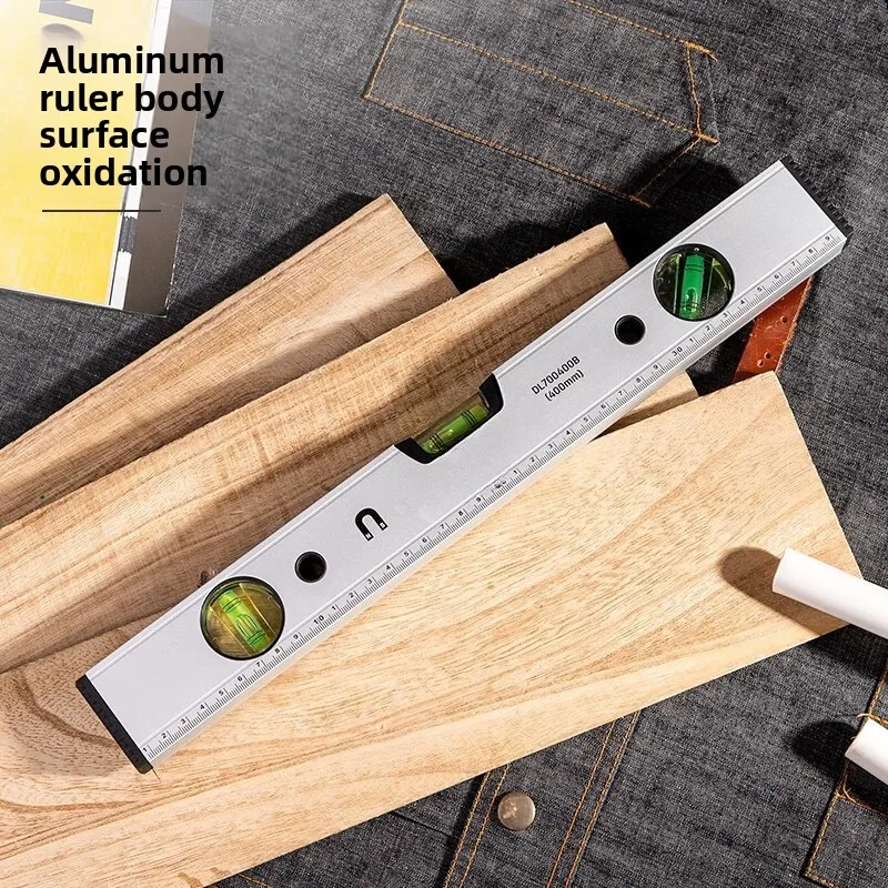 DL700500B Strong Magnetic Level Ruler Aluminum Alloy Level Measuring Ruler Level 500mm