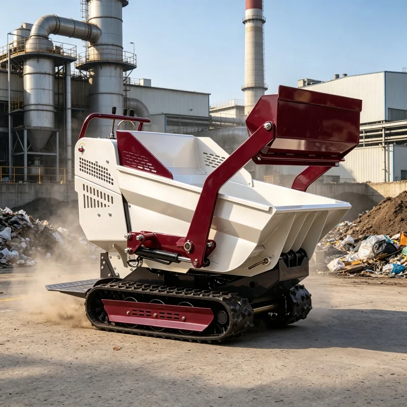 Hot Selling Large Tipping Angle Hydraulic Tipping mini crawler dumper compact dumper