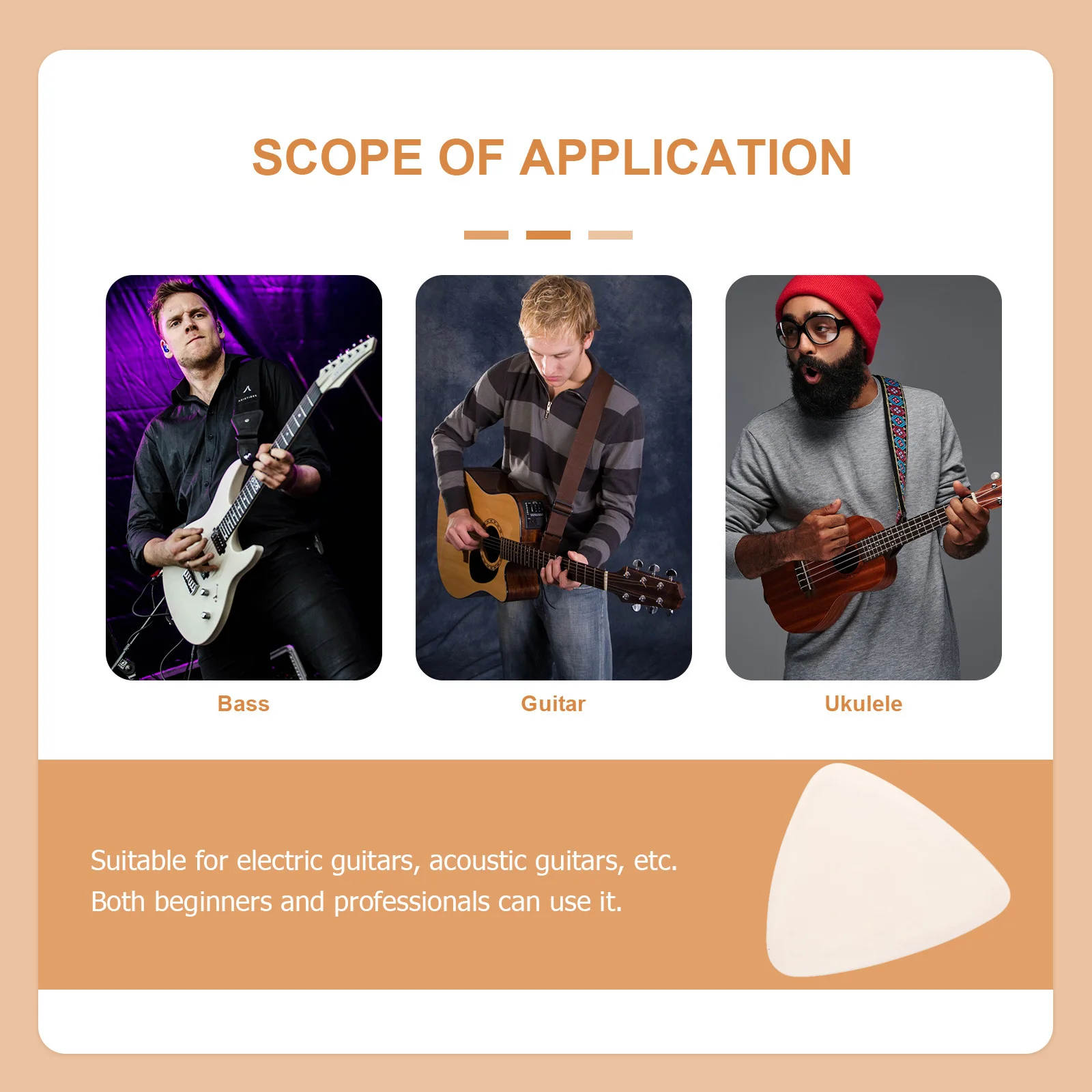 

Nylon Zhongruan Pick Thick Durable Lightweight Easy Hold Performance Exam Liuqin String Instrument Pick Medium Celluloid Picks