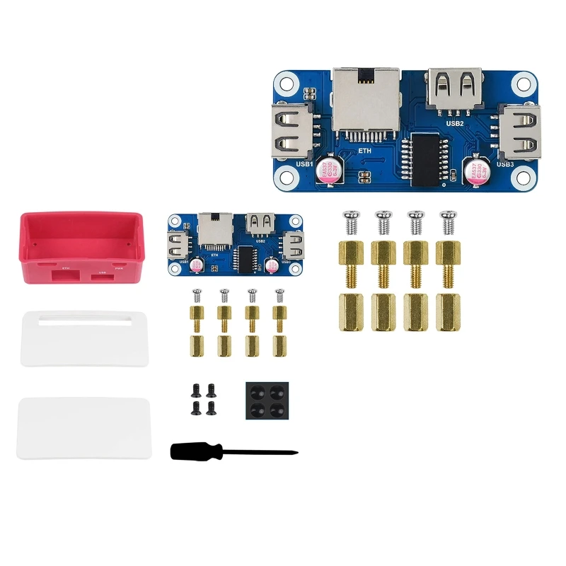 

Y3NC Raspberry Pi Zero Ethernet/usb-хаб BOX ETH/usb-хаб HAT (B) 1x RJ45, 3x USB 2,0