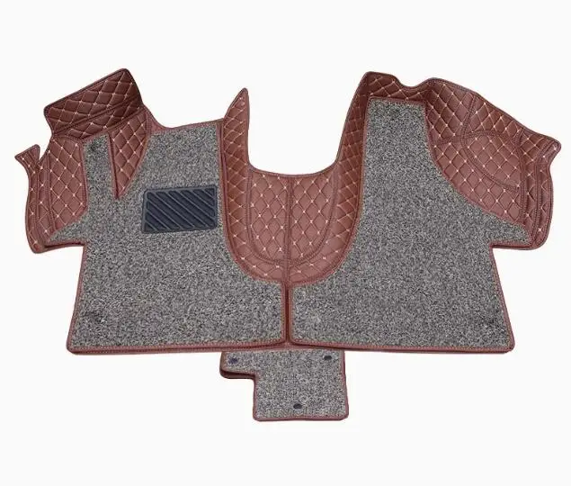 

High quality! Front seats car floor mats for Volkswagen Transporter T5 T6 2021-2003 2 3 seats non-slip double layers carpets