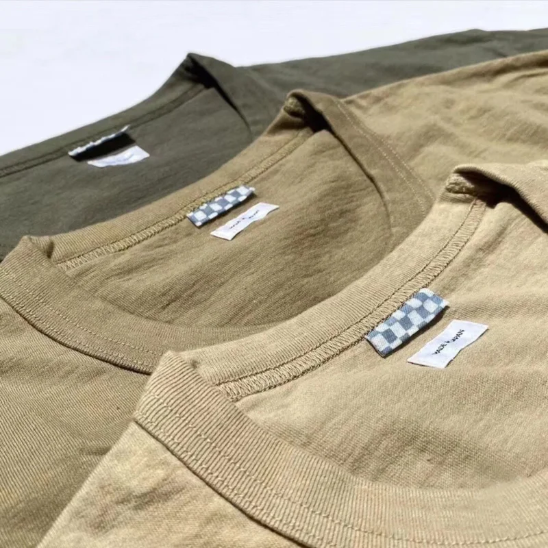 VISVIM FIL 22SS SUBLIG JUMBO earth color base combed cotton pocket round neck short-sleeved T-shirt