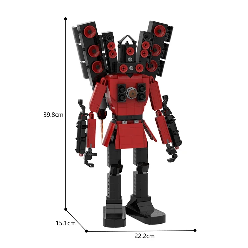 Moc Skibidi Toilet Super Upgraded Titan Large Version Cameraman Model Building Blocks Kit Movie Role Toys for Kids Gifts