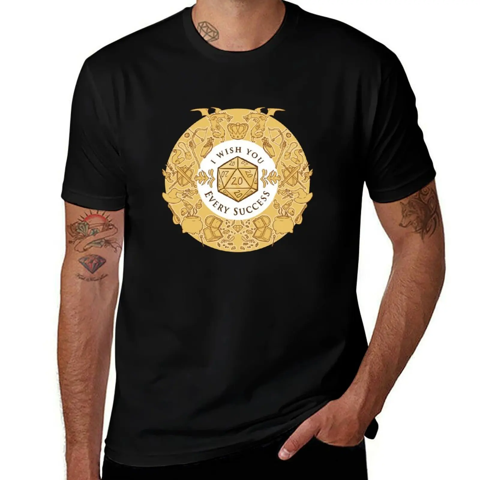 Every Success: Updated design sharp D20 T-Shirt Breathable Workout Short Sleeve Top T-Shirt