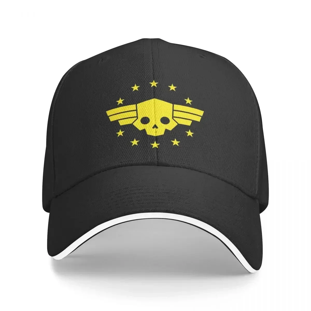

Multi Functional Fashion For Both Men And WomenHelldivers Skull Baseball Cap Hip Hop Shooting Game Sandwich Hat Men Women Breath