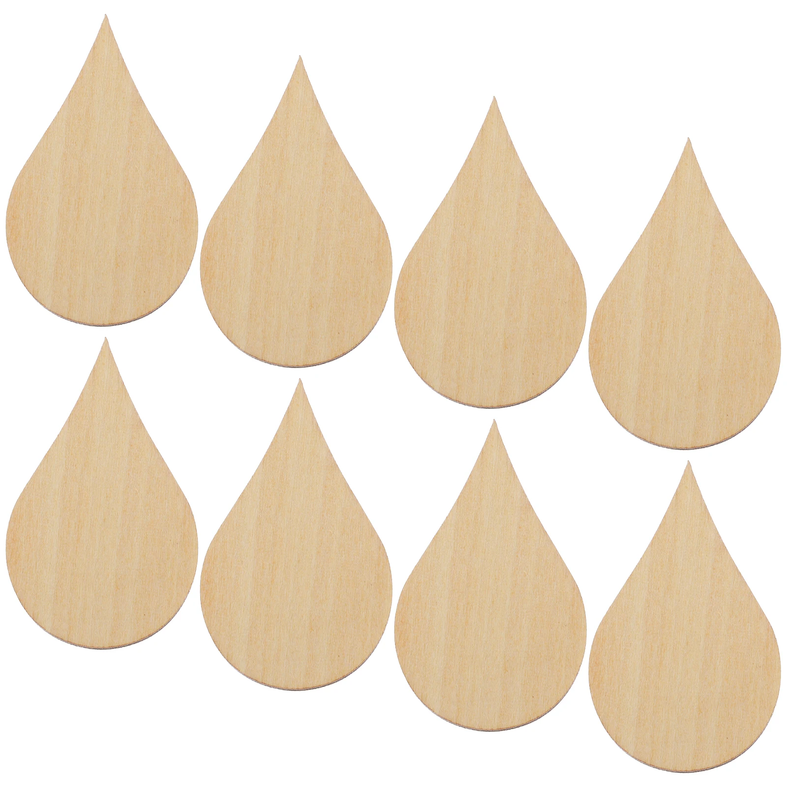 

20pcs 50Mm Diy Water Drop Shape Wooden Handmade Chips Craft Decorations Home Store Photo Props Embellishments Scrapbooking Sign