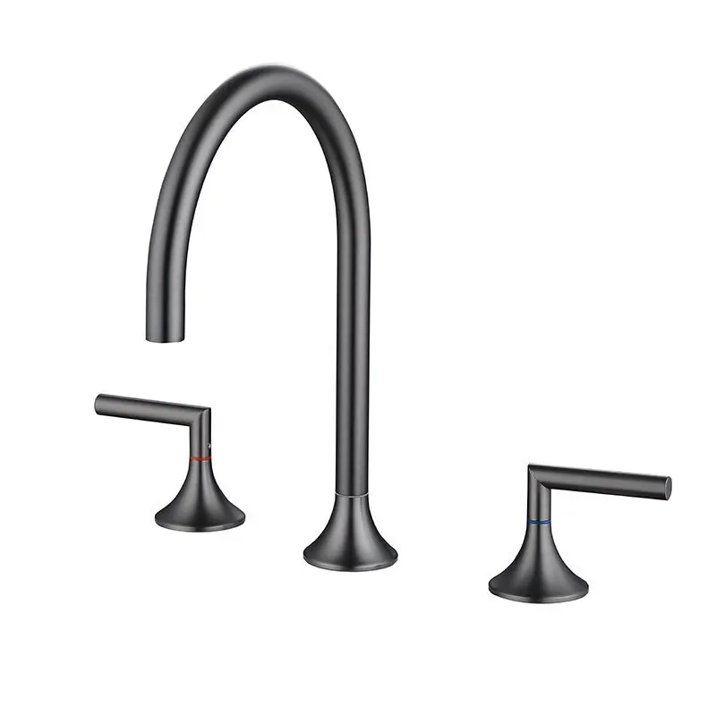 

ванная комната, три отверстия, разделенная 8 дюймов, ванная комната, горячая и холодная вода, комплект из трех частей, раковина, смеситель.