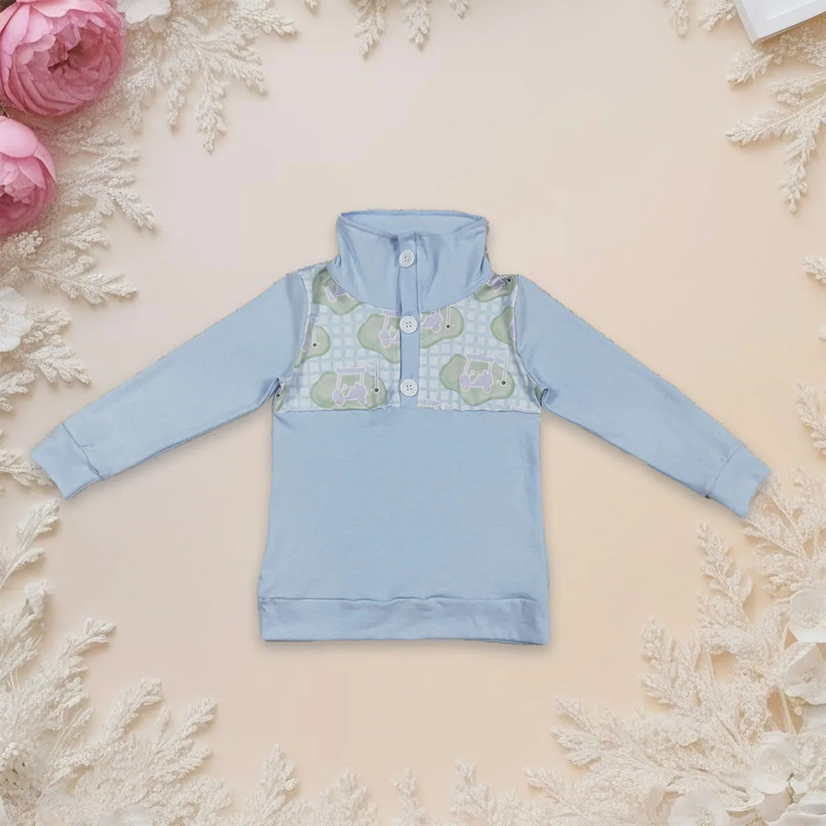 

Baby Boy Long Sleeve Plaid Golf Flags Button Polo Shirt Children Kids Tee T-shirts Infant Toddler Pullover Tops Wholesale