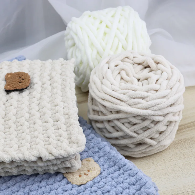 1pc New 100g/ball Ice Line Thick Yarn Knitting Yarn Colorful Chunky Soft Crochet Yarn DIY Knitting Scarves Hats Sweater Blanket