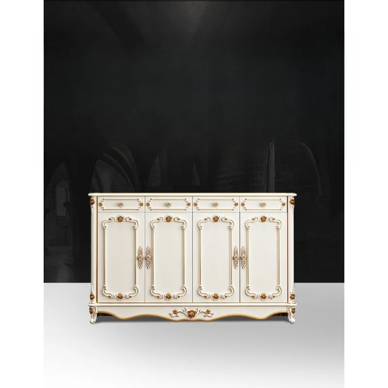 

European shoe cabinet, household door shoe cabinet, solid wood storage rack, simple multi-layer large-capacity entrance
