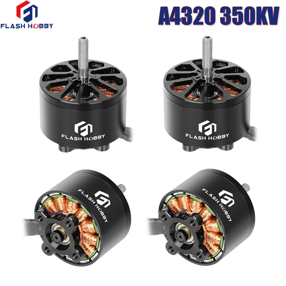 4 Uds Flashhobby A4320 4320 350KV 6-12S Motor sin escobillas de alta velocidad de largo alcance Clase X RC FPV modelo de Dron