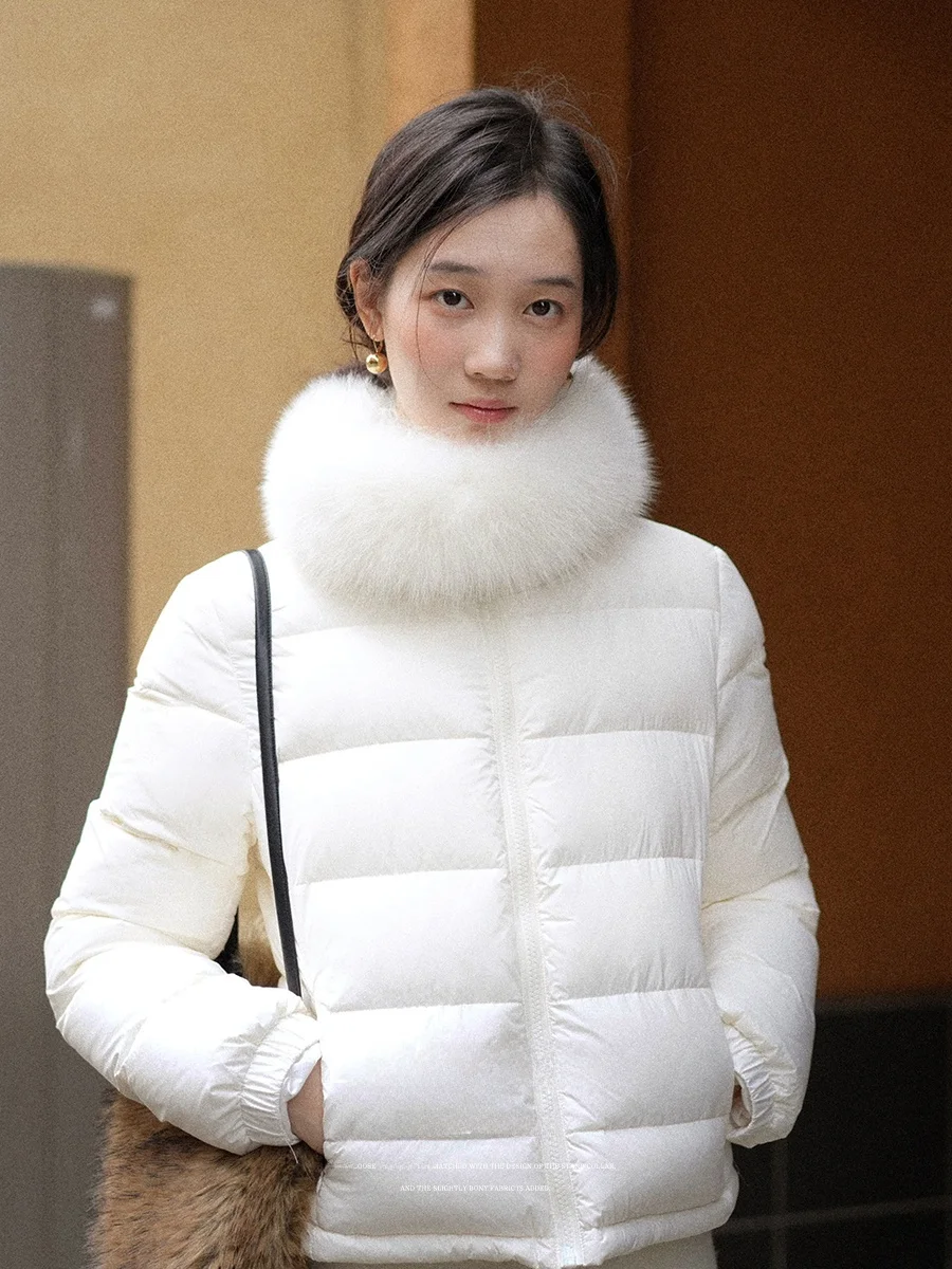 

Lalaglow Women's ort Lightweight down Jaet 90 White Du Feather Tee-Proof Commuter Sle Slim Fit Winter Coat