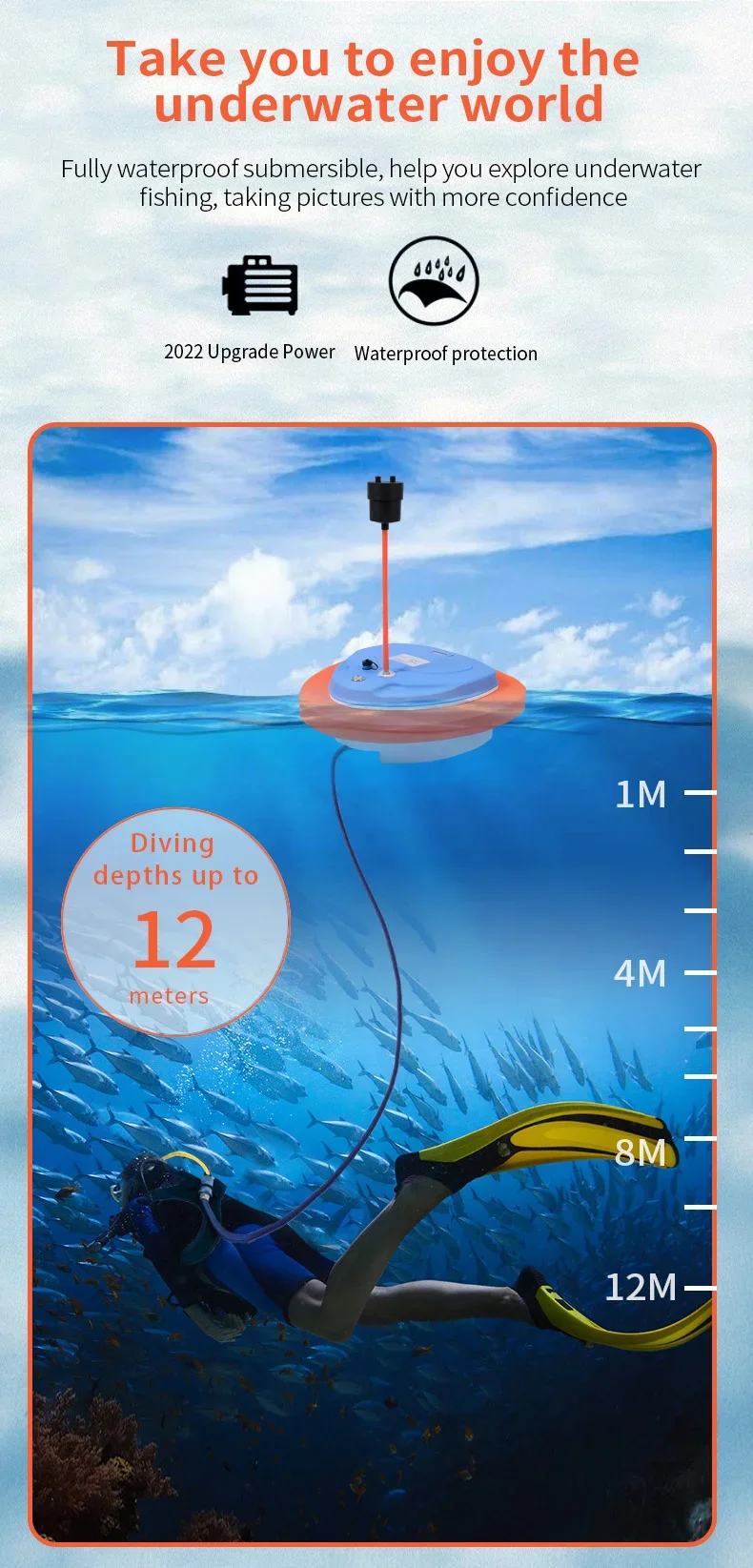 New Scuba Diving Snorkel Equipment Trap Mobile Support Deepest Time To 10 Meters Is 2.7-5 Hours Underwater Snorkel