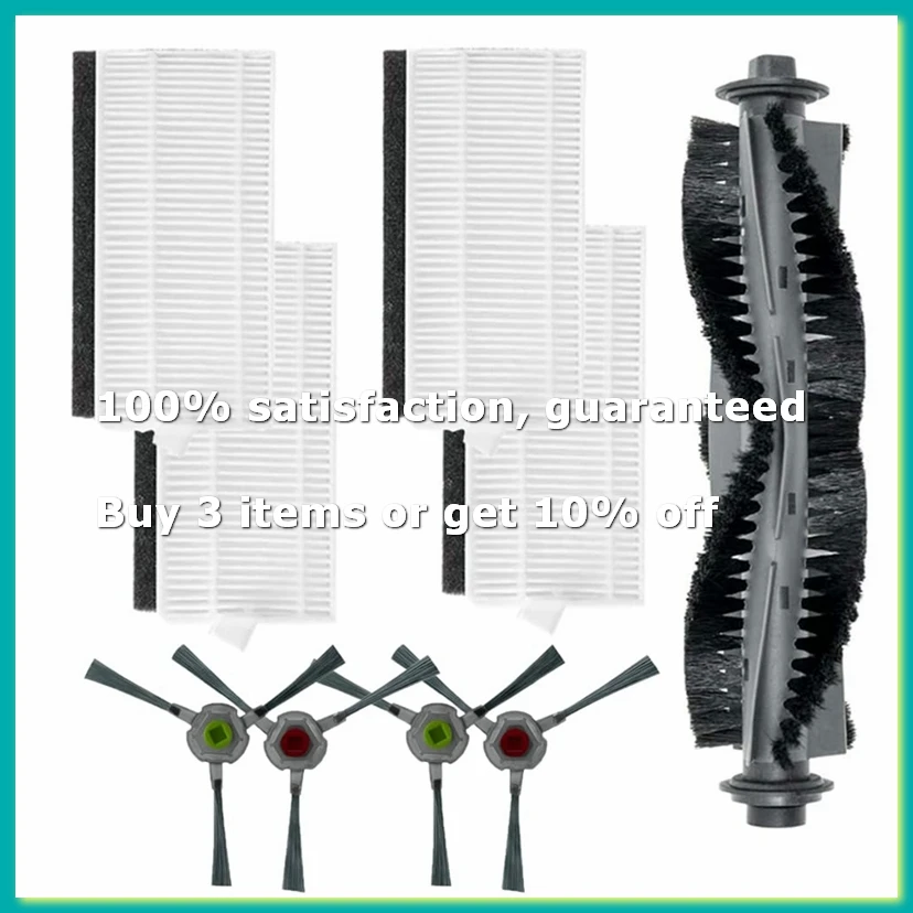 ●Main Brush Filters Side Brushes Kit for P20 Robot Vacuum Cleaner Replacement Spare Part Accessories Set-ABFB