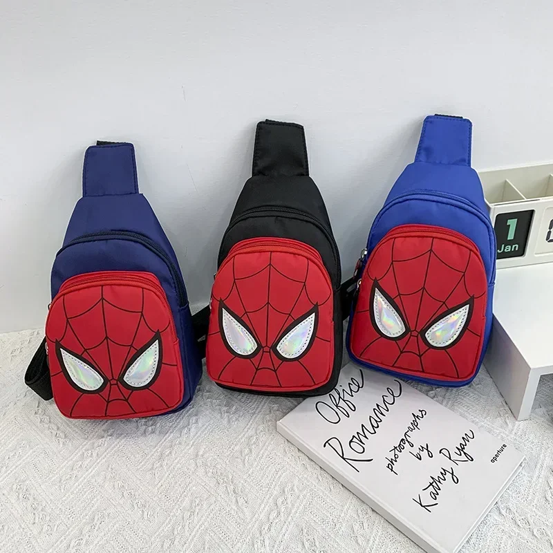 Cosplay Spiderman Chest Bag Cartoon Avengers Children Outdoor Casual Fashion One Shoulder Crossbody Bag Student Boys Girls Gift