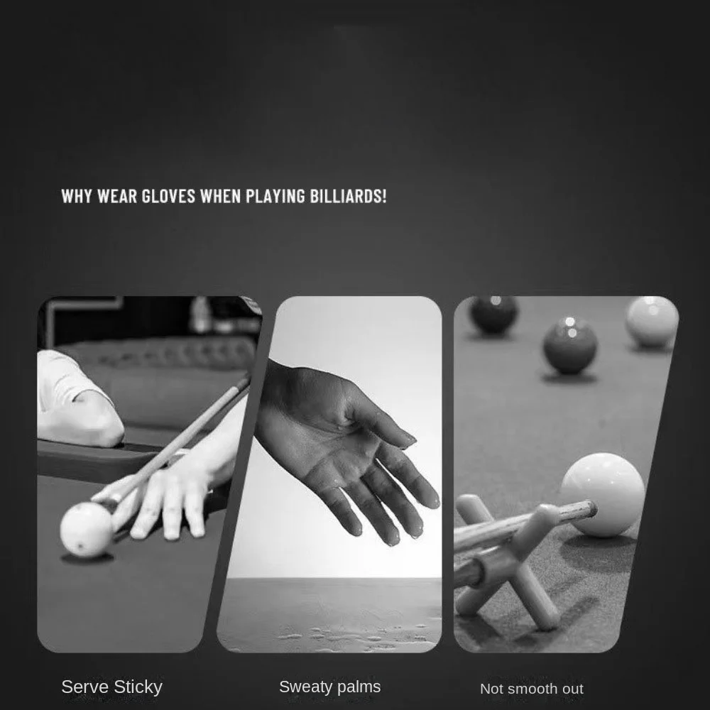 

Новая перчатка для бильярда для левой руки, эластичная, нескользящая, на три пальца, дышащая, для снукера, аксессуар для фитнеса