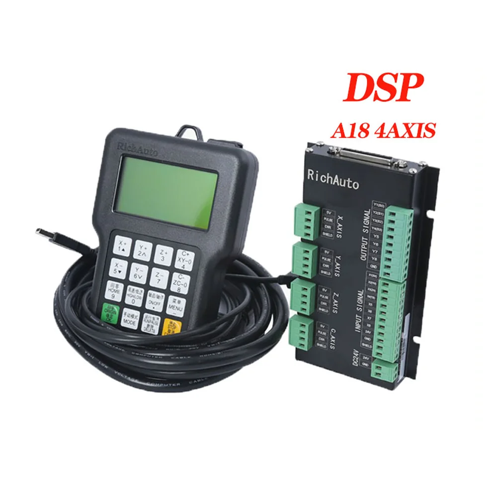 Richauto DspA18 4-axis offline motion controller for engraving machines, laser machines, plasma cutting machines, etc.