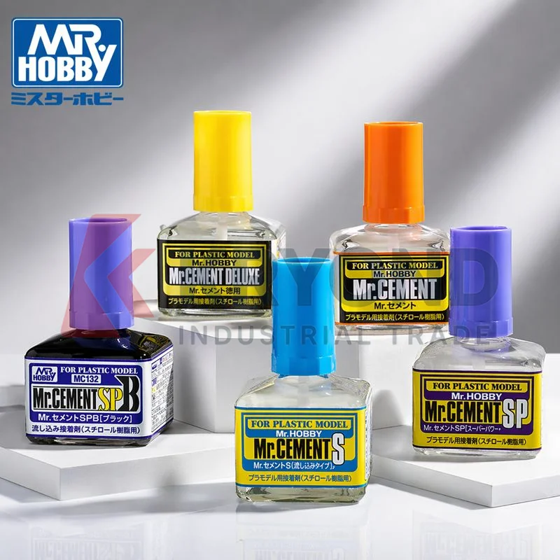 MR.HOBBY MC127 MC129 MC131 MC132 Liquid Plastic Cement Fast Dry Low Viscosity for Plastic Model Building Assembly 40ML Model Kit