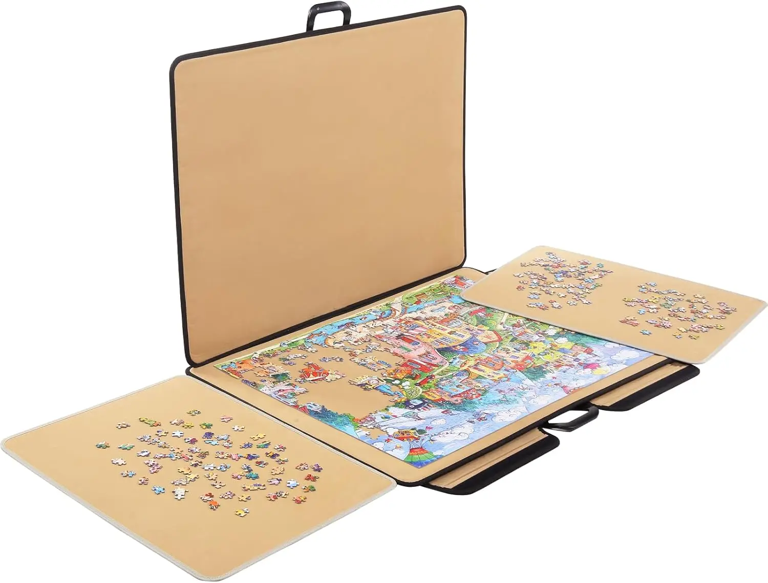 

1000 Piece Portable Jigsaw Puzzle Board with Cover for Adults, Puzzle Case for Storage, 33.3'' x 23.6''Puzzle Mat with Sorting T