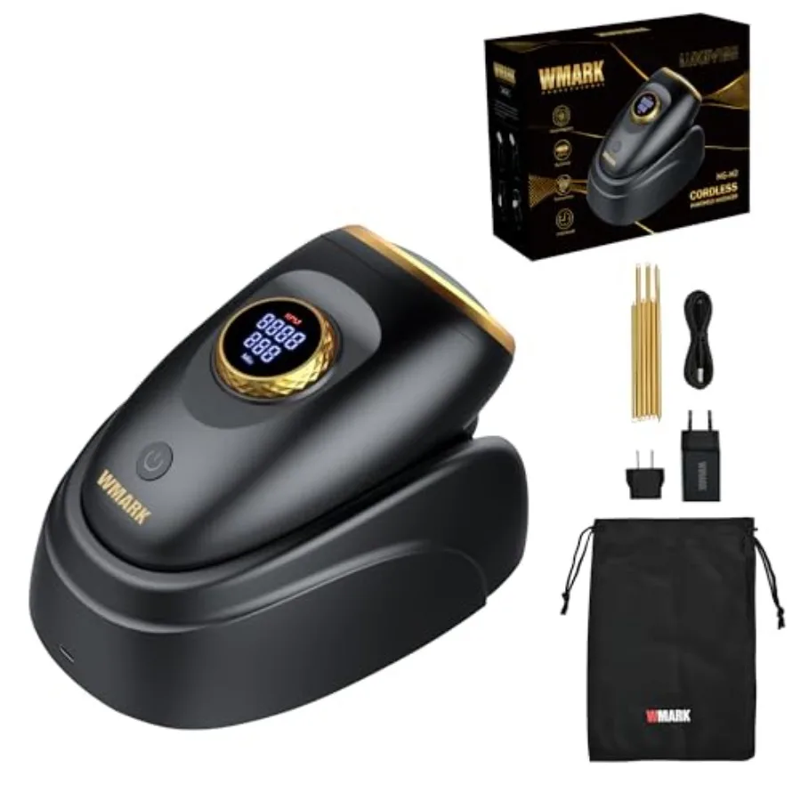 

WMARK Cordless Handheld Barber Massager for Head/Scalp/Face Pre-Shampoo Post-Cut Relaxation Brushless Motor Infinitely Variable