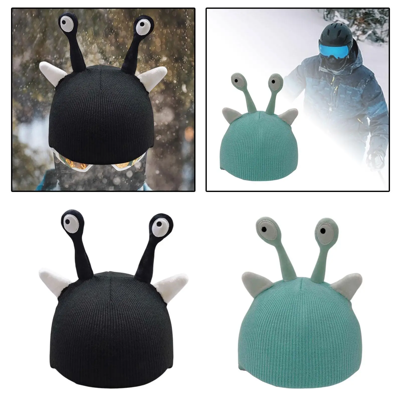 Capa para capacete de esqui, capa engraçada de malha para capacete, decoração elástica para mulheres, homens, crianças, adultos, meninas, meninos, snowboard, skate